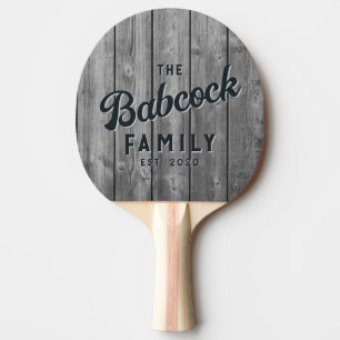 Mörka Rena Grå Träbrädor Retro Familjenamn Pingisracket
