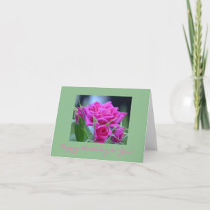 Mörka rosa ros tack kort