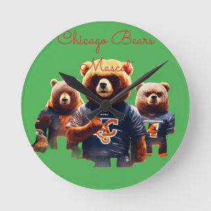 Mörka Skogen Chicago Bears Maskot – Ond Fotboll Rund Klocka