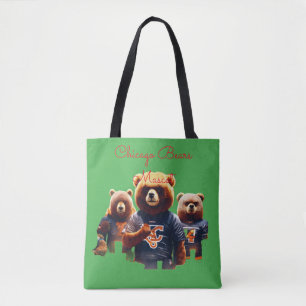 Mörka Skogen Chicago Bears Maskot – Ond Fotboll Tygkasse