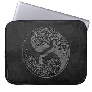Mörka stenYin Yang träd Laptop Sleeve