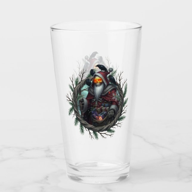 Mörka tomten av skuggor – gotisk julskalle  glaskopp (Framsida)