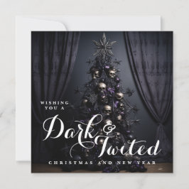 Mörka Twisted Christmas Nyår Julhelger Goth Julkort