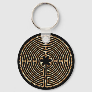 Mörka vägar Keychain för Chartres labyrintpärl Nyckelring