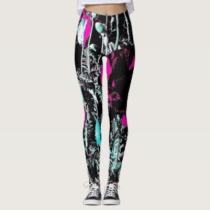 Mörka vallmor leggings