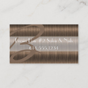 Mörkare bruna visitkortar för hårsalongstylist visitkort