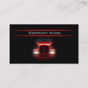 Mörkare layout för svart design, röd Lastbil, fram Visitkort