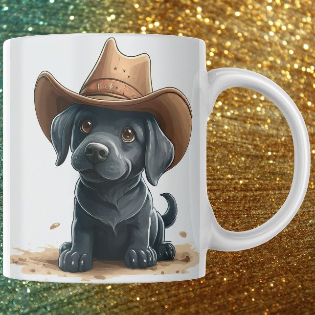 Mörkare Svart lab valp gör stunden ljusare Kaffemugg (Skapare uppladdad)