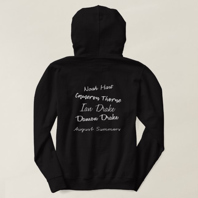 Mörkast dagar vid Athena Wright Hoodiesvart Tröja (Design baksida)