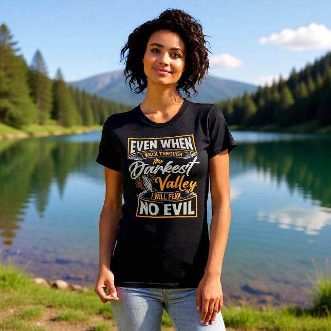 Mörkaste Dalen Frukta Ingen Ondska Psalm 23 T Shirt (Skapare uppladdad)