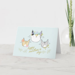 Morkatt "för lycklig mors dag" & kattungekort kort