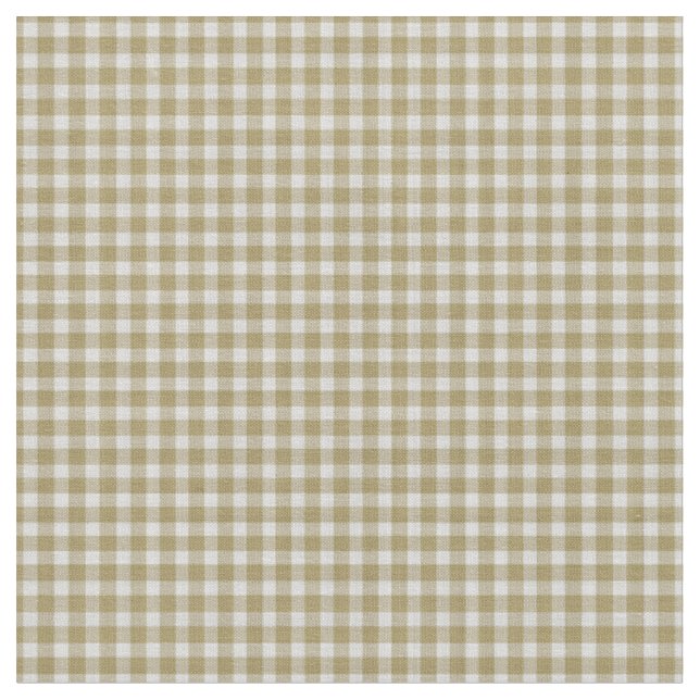 Mörkbeige rutig gingham rutmönster tyg (Närbild)