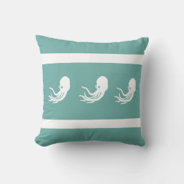 mörkblå bläckfisk / bläckfisk på vit KUDD kustnära Kudde