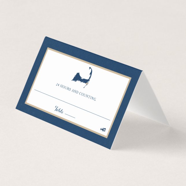 Mörkblå Chatham Cape Cod bröllopsstolar placering Kort (Framsida)