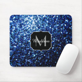 Mörkblå djup glänsande falsk glitter glitter glans musmatta