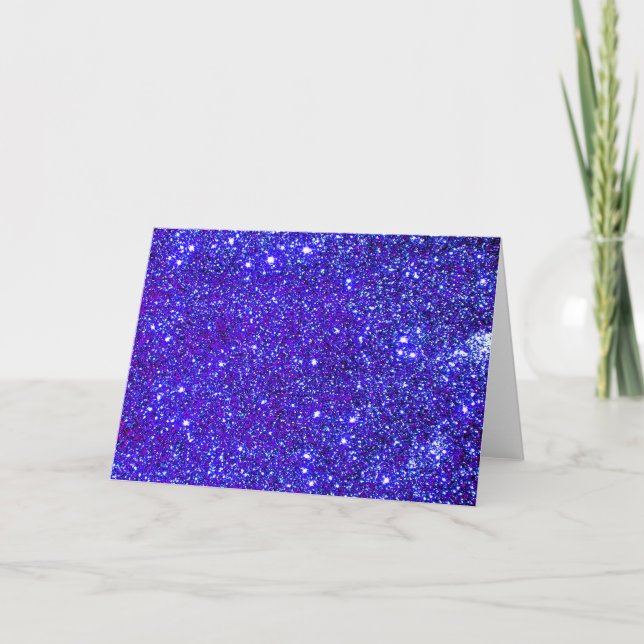 Mörkblå glittrande universum natt himmel stjärnor kort (Framsida)