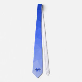 Mörkblå gradientgeometri nätmönster Monogram Slips