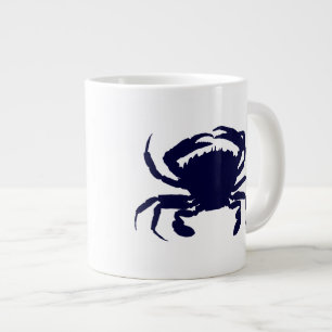 Mörkblå krabba 2 jumbo mugg