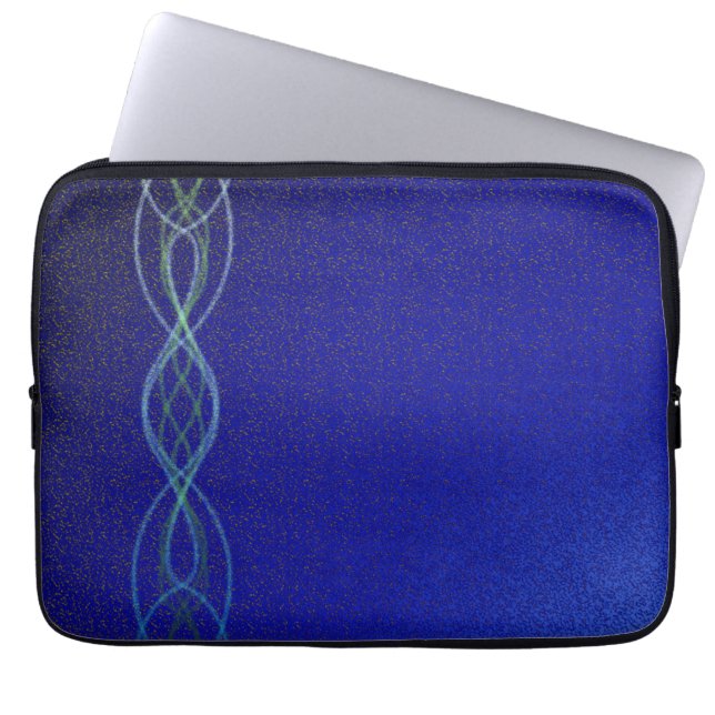 mörkblå laptop sleeve (Framsidan)
