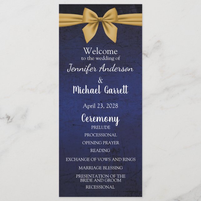 Mörkblå med guldbåge program (Framsida)