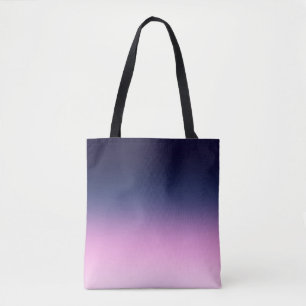 Mörkblå och ljusrosa gradient tygkasse