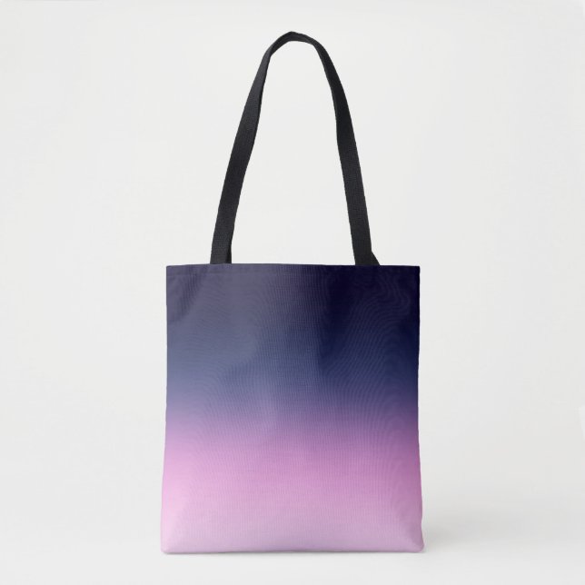 Mörkblå och ljusrosa gradient  tygkasse (Framsida)