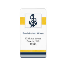 mörkblå ränder, ankare, nautiska bröllopsetiketter
