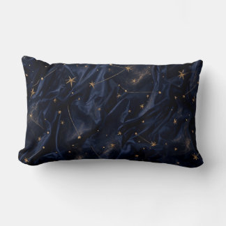 Mörkblå Siden Galaxy Velvet Stjärnklar Natt Kudde