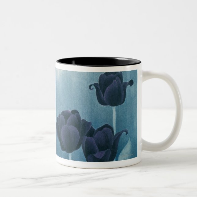 Mörkblommor Två-Tonad Mugg (Höger)