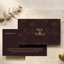 Mörkbrun Blommig Guld Logotyp Hudvård Affärskort