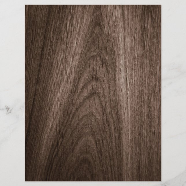 Mörkbrun ek trästruktur scrapbookpapper (Framsida)