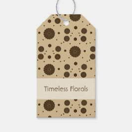 Mörkbrun mikrobukett sand presentetikett