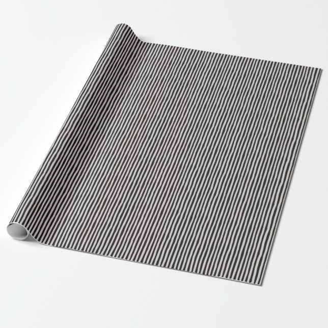 Mörkbruna och ljusgrå sneda ränder presentpapper (Utrullad)