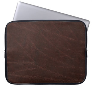 Mörkbruntläder Laptop Fodral