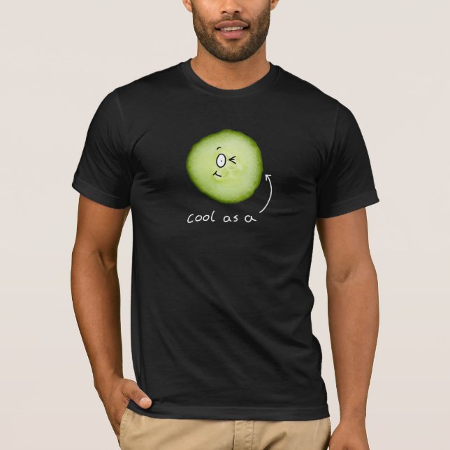 mörkcoola som en gurkaT-tröja T-shirt (Framsida)
