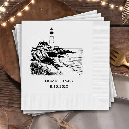 Mörken Black Bröllop i sjösjöstaden Pappersservett