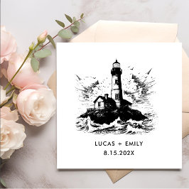 Mörken Black Bröllop i sjösjöstaden Pappersservett