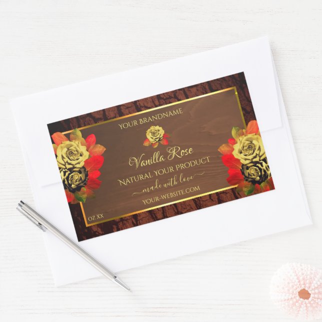 Mörken Brunt Ro- Rektangulärt Klistermärke (Kuvert)