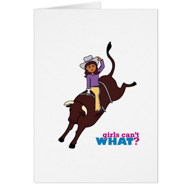 Mörken Bull Rider Hälsningskort (Framsidan)