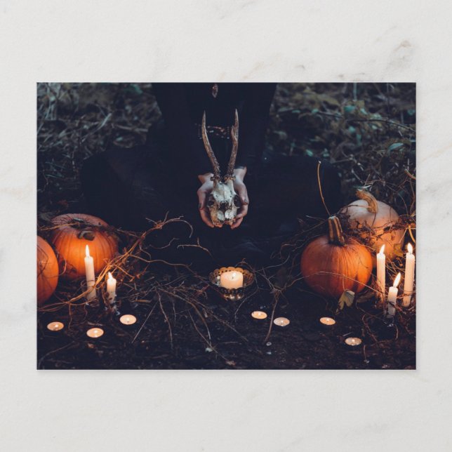 Mörken Candlelight Ceremony Occult Creepy Vykort (Framsida)