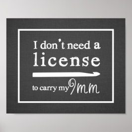 Mörken Crochet Krok License Craft Room Poster