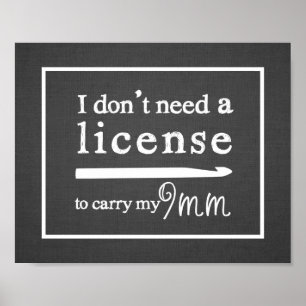 Mörken Crochet Krok License Craft Room Poster