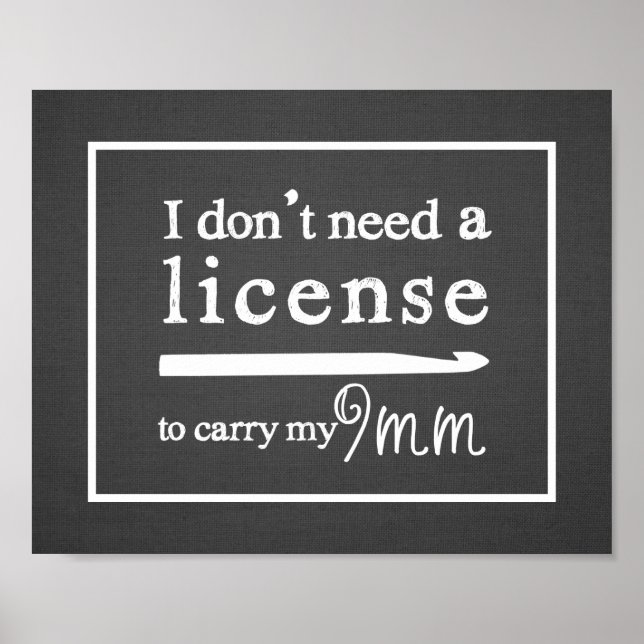 Mörken Crochet Krok License Craft Room Poster (Framsidan)