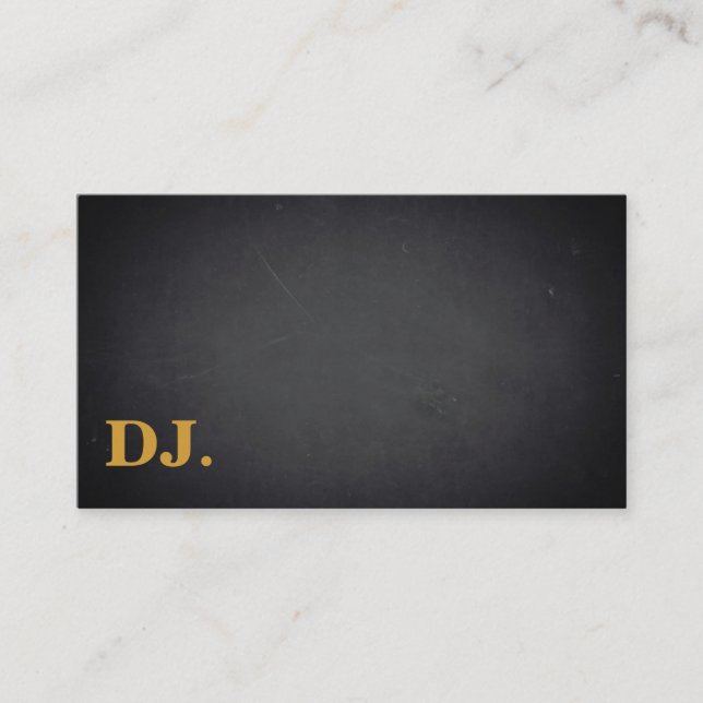 Mörken DJ Guld fet Elegant  - minimalistisk Visitkort (Framsida)