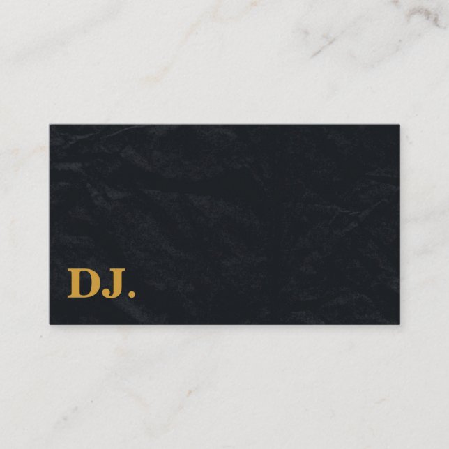 Mörken DJ Guld fet Elegant  - minimalistisk Visitkort (Framsida)