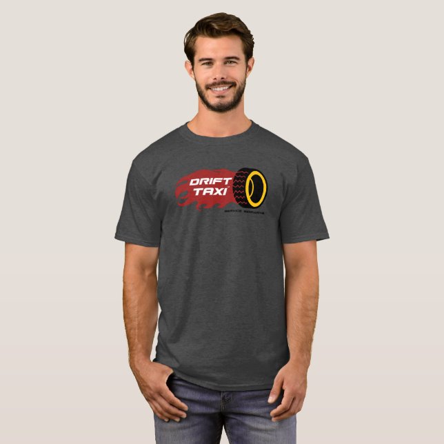 Mörken Drift Taxi T Shirt (Hel framsida)