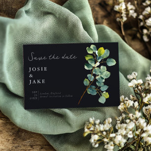 Mörken Eucalyptus gren grönt löv  sparar datum Spara Datumet