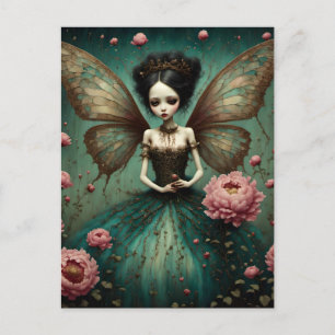 Mörken Fairy i Peony Garden Vykort