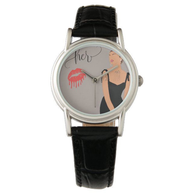 MÖRKEN FEMININENERGI ARMBANDSUR (Framsida)