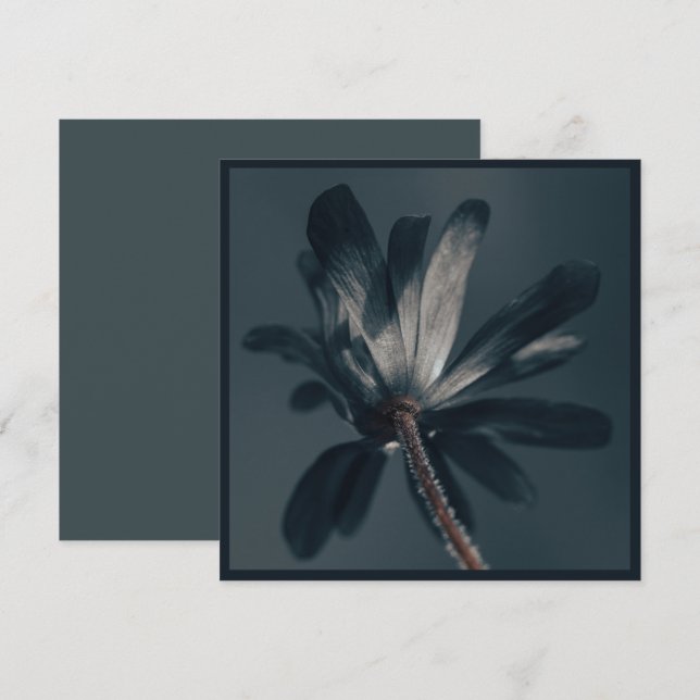 Mörken Flower Kort (Fram/baksida)